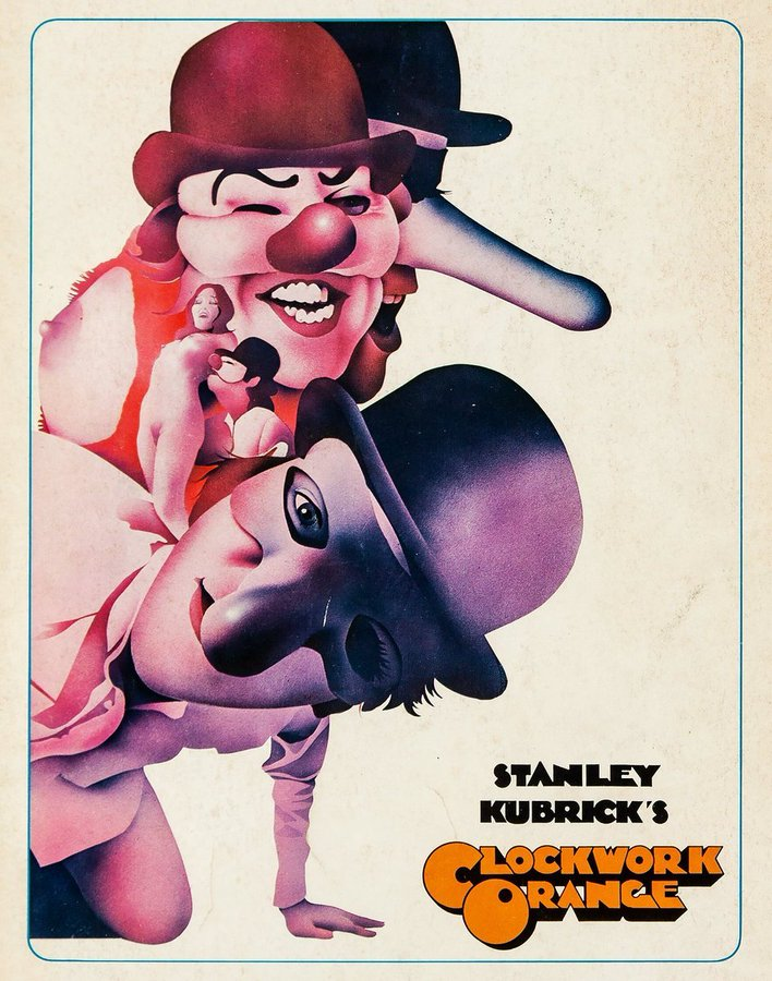 A poster for Stanley Kubrick's A Clockwork Orange