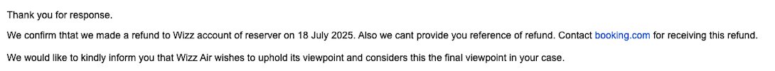 mareeschee's tweet photo. @bookingcom @wizzair @wizzair confirmed they refunded @bookingcom three months ago, yet https://t.co/CsNqNC2JGy has still not passed the refund back to me. Proof here. https://t.co/GB52BLl1hv