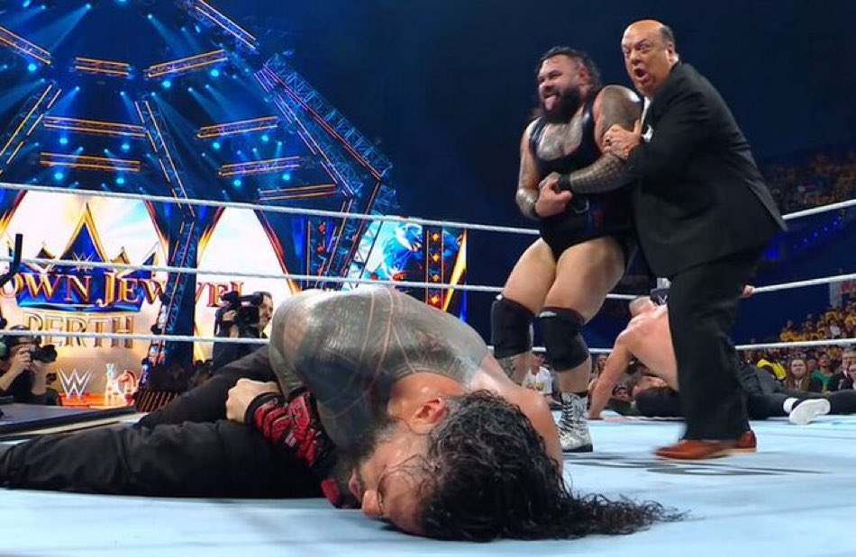RhodesKotaEra's tweet image. INSANE stat:
Outside of Wrestlemania, Roman Reigns has lost his first singles match by pinfall since NOVEMBER 8TH 2019 against King Corbin 🤯
HUGE win for Bronson Reed.
#WWECrownJewel