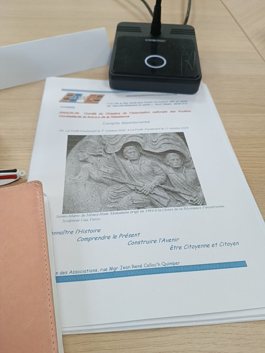 [Travail de mémoire] Présence des <a href="/archives29/">Archives29</a> à l'Assemblée générale de l'ANACR afin de rappeler toutes les actions mémorielles du service comme par exemple le Parcours Mémoriel du <a href="/finistere_29/">Département du Finistère</a> : archives.finistere.fr/offre-educativ… #2GM #WWII
