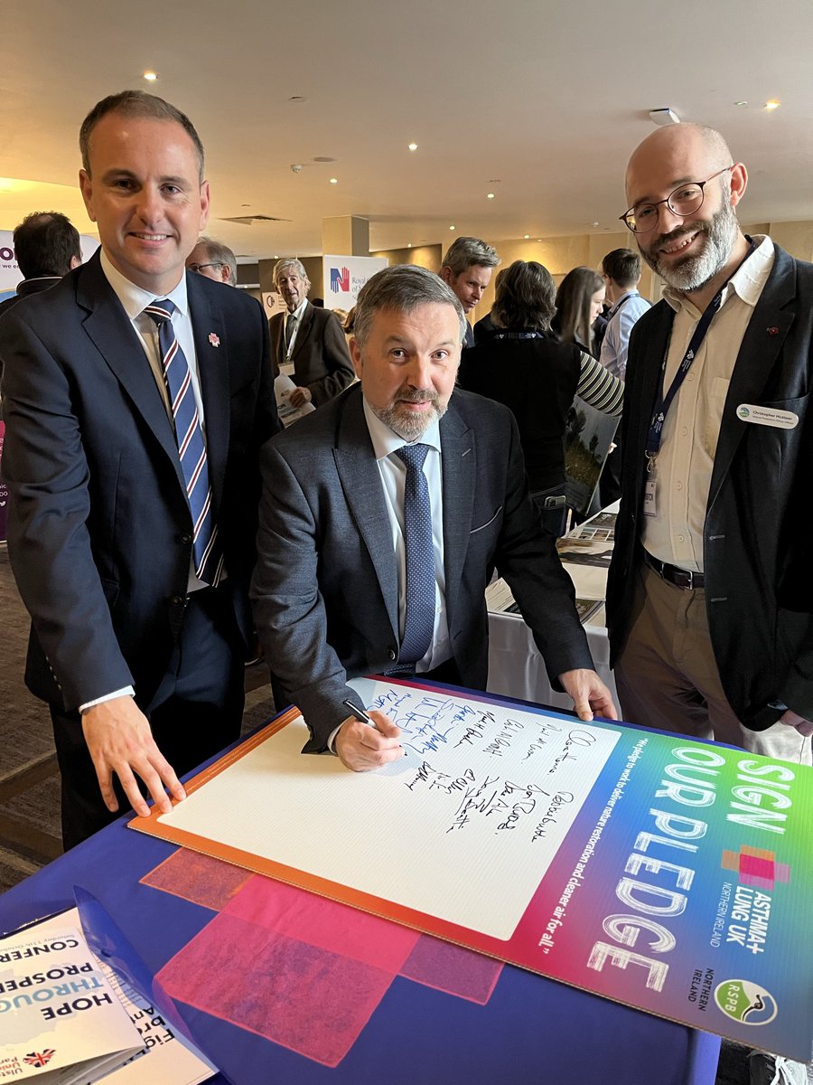Asthma + Lung UK Northern Ireland (@asthmalungni) on Twitter photo Great to catch up with <a href="/RobinSwann_MP/">Robin Swann MP</a> at the #UUP25 conference today in Belfast.
He showed his support by signing our joint pledge with the <a href="/RSPBNI/">RSPB NI</a> to ‘deliver nature restoration and clean air for all’.
<a href="/uuponline/">Ulster Unionist Party</a> Great to catch up with <a href="/RobinSwann_MP/">Robin Swann MP</a> at the #UUP25 conference today in Belfast.
He showed his support by signing our joint pledge with the <a href="/RSPBNI/">RSPB NI</a> to ‘deliver nature restoration and clean air for all’.
<a href="/uuponline/">Ulster Unionist Party</a>