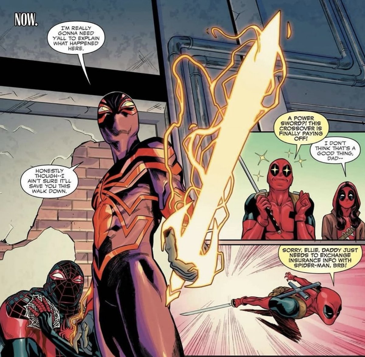 celmationart's tweet image. Ororo and Miles are both wielding electric swords. Dreams really do come true. ✊🏾 

#XSpoilers #XTwitter #MilesMorales #Marvel