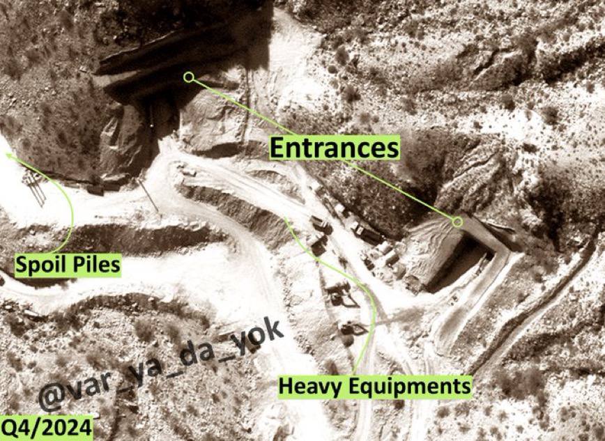commandeleven's tweet image. According to new satellite imagery, Iran is building 5-6 new underground missile tunnel complexes.

This coupled with the lease of fighter jets from Russia clearly demonstrates Iran, just like the US and Israel, is preparing for war.