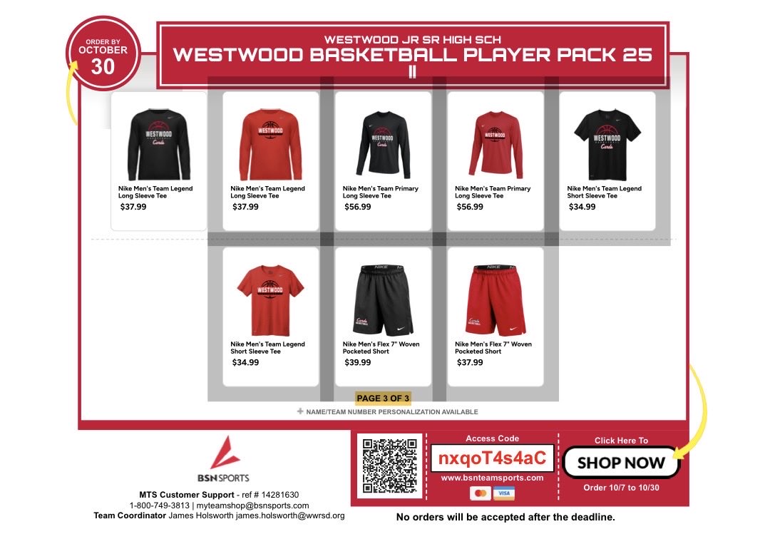 Westwood Basketball Player Pack Store 2