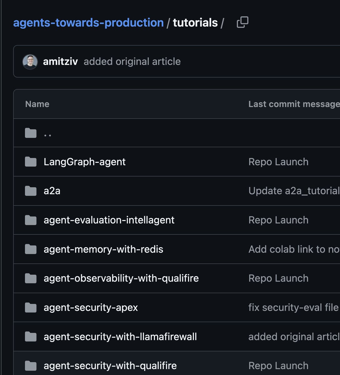 midudev's tweet image. Este repo es una joya: tutoriales crear agentes de IA.
Listos para producción y con casos de uso reales.
Todo el código disponible y explica cómo desplegarlos:
github.com/NirDiamant/age…