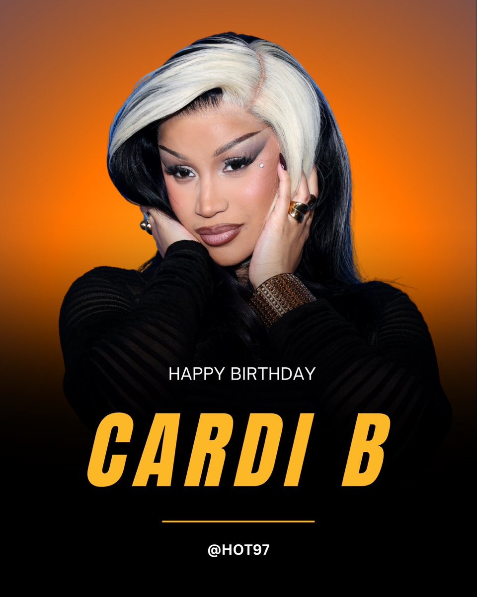 HOT97's tweet image. Happy Birthday to #CardiB 🎂🎉 @iamcardib