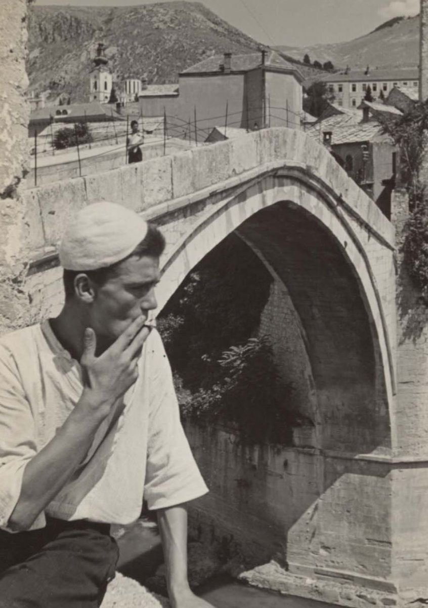 The Old Bridge in Mostar. Photo by Emil Otto Hoppé (1878 - 1972).
