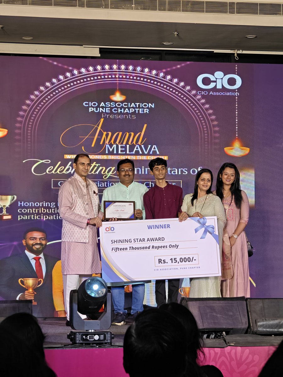 nandpramod's tweet photo. #anandmelava2025 #CIOPune  #ShinningStar https://t.co/mbyni9wWKd