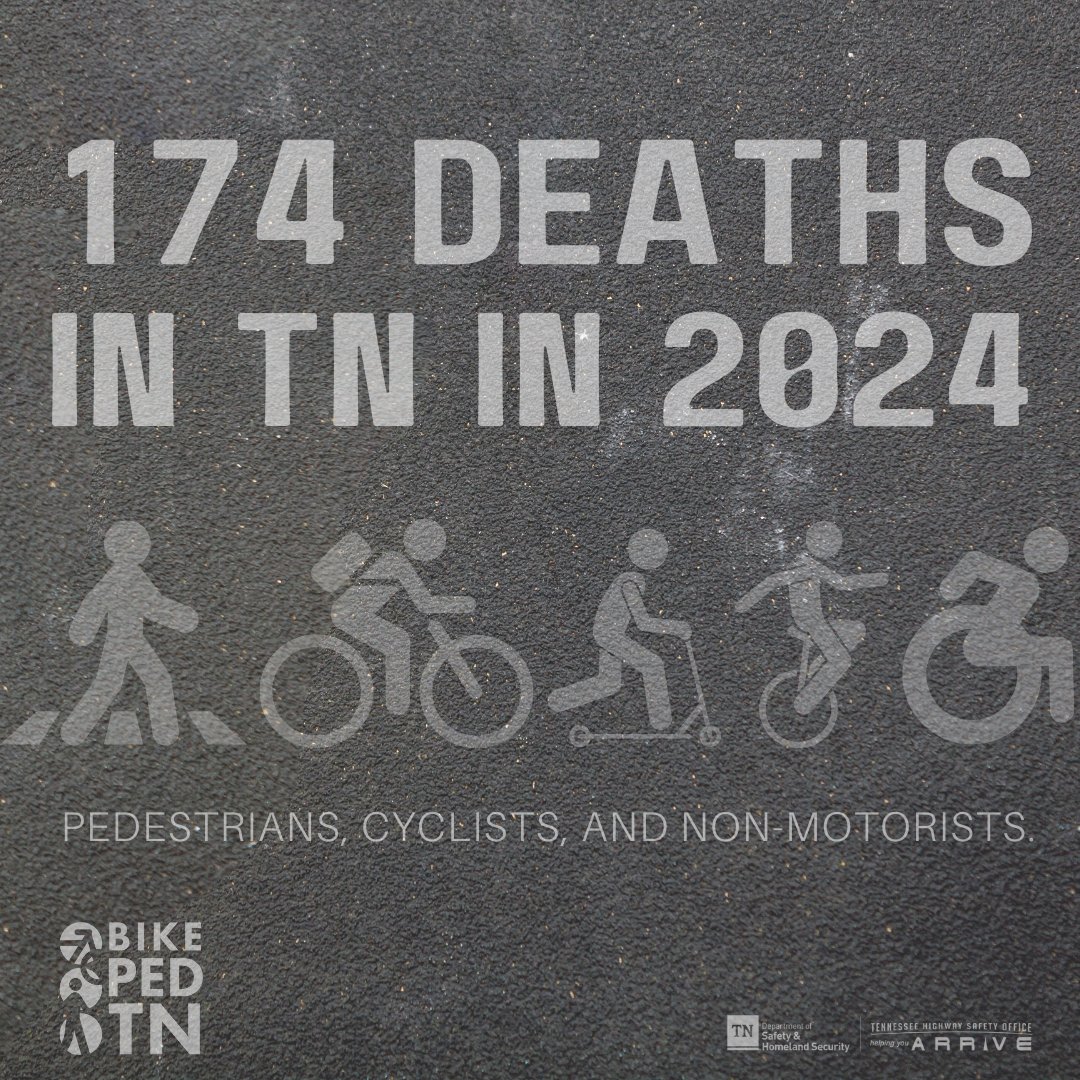 Tennessee, we can do better! 
Be present, be responsible. Drivers focus on the road, and pedestrians, look both ways before crossing. Let’s work together to keep everyone safe.