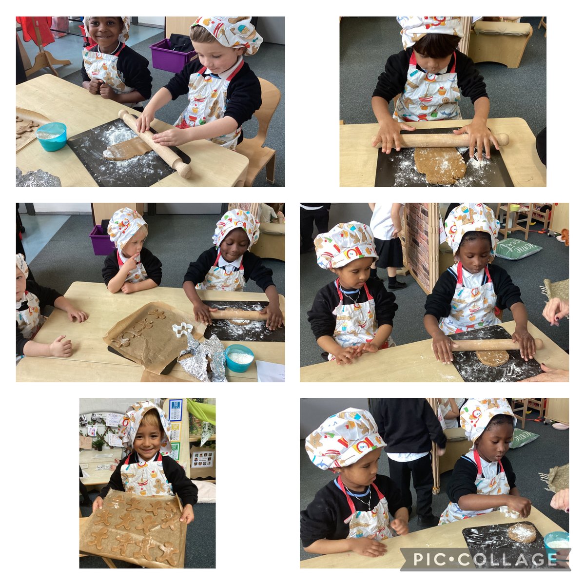 Baking gingerbread men this afternoon for a tasty treat tomorrow 🍪👩🏾‍🍳