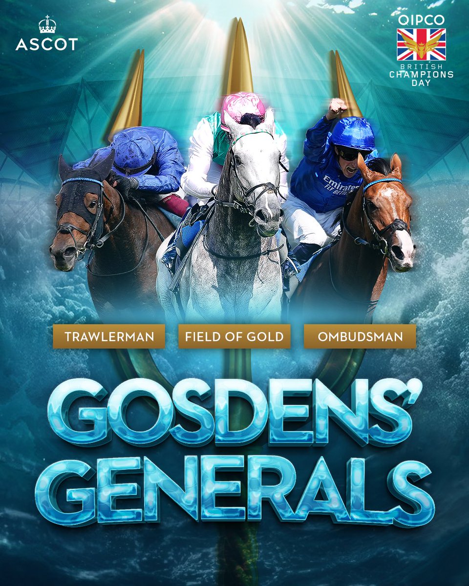 Champions_Day's tweet image. Three superstars set to lead the John &amp;amp; Thady Gosden fleet on QIPCO British Champions Day.