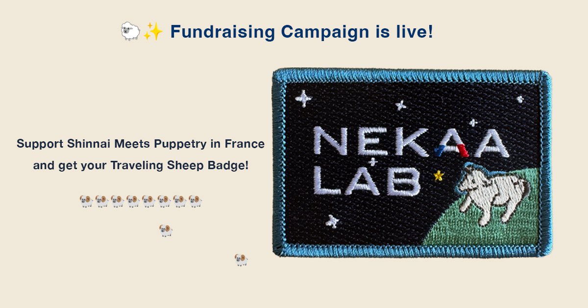 NekaaLab's tweet photo. 🐑✨ The Traveling Sheep Fundraising Campaign is live! From New York to France — and now to you. 100 tiny embroidered sheep are ready to travel. 

🎁 Join us → [https://t.co/mdmzvuGpfN]

#TravelingSheep #TravelingSheepCampaign #NekaaLab #ShinnaiMeetsPuppetry https://t.co/2dEbRnKBqU
