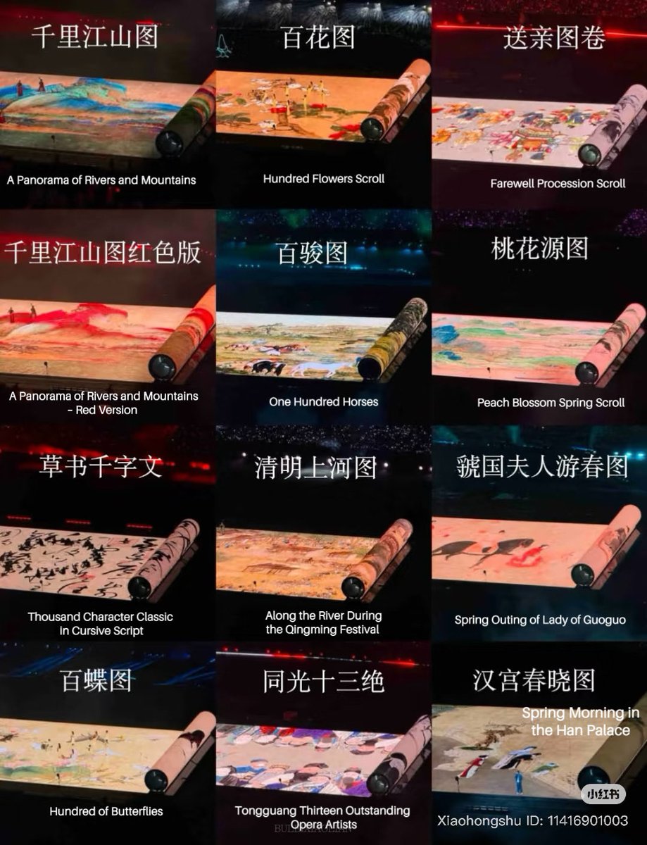 YuXING1012's tweet photo. A thread of the traditional Chinese artworks displayed on the stage screens, along with the cultural art forms, instruments, and elements featured in #YIXING’s Bird’s Nest concert. 

It was truly a beyond-imagination display of Chinese cultural expression, absolutely exquisite.

As @layzhang said, this represents the truest version of himself, a reflection of his confidence in his own culture, and his ability to fuse and innovate through the eyes of someone who has seen the world, creating an entirely new genre: M-POP.

Artworks: 

#LAYRockingTheBirdsNest