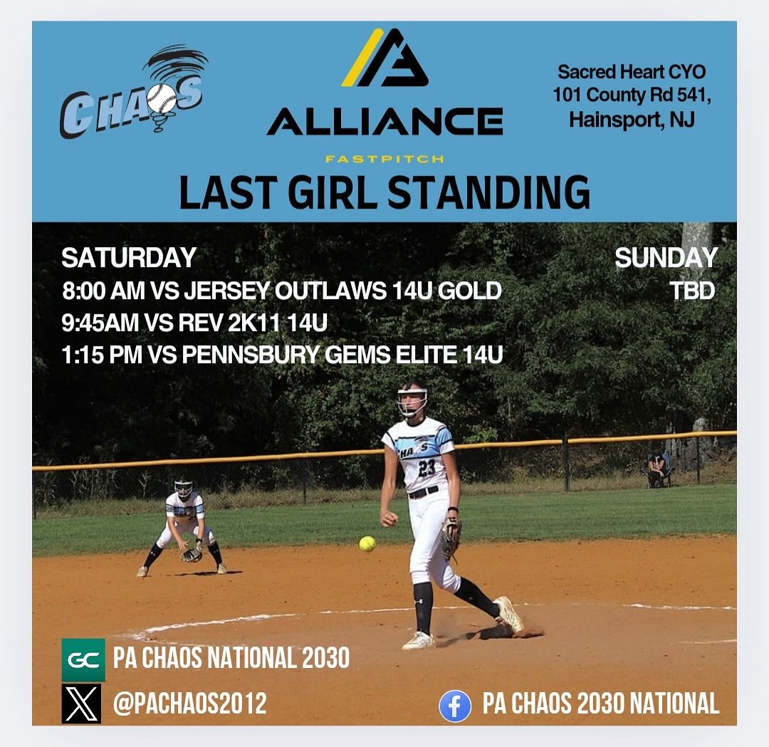 Check us out this weekend at our first Alliance National qualifier event!  🌧️ stay away!  
<a href="/ExtraInningSB/">EXTRA INNING SOFTBALL</a> <a href="/LineDsoftball/">Line Drive Media</a> <a href="/CoastRecruitsSB/">Coast Recruits 🥎</a> <a href="/PA_recruit/">Pennsylvania Softball Prospects</a> <a href="/SoftballRecruit/">Softball Recruit 🥎</a> <a href="/IHartFastpitch/">I❤️Fastpitch</a> <a href="/d1fastpitch1/">D1 Fastpitch</a> <a href="/TopPreps/">TOP PREPS - SPORTS NEWS, INTERVIEWS, & GRAPHICS</a> <a href="/SoftballPros/">CollegeSoftballProspects</a> <a href="/thealliancefp/">The Alliance Fastpitch</a> <a href="/PrepSoftball/">Prep Softball 🥎</a>