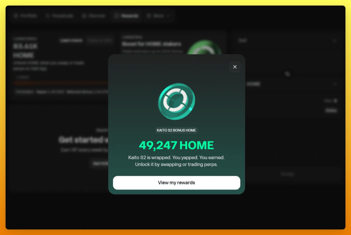 0xAmberCT's tweet image. Yes, any user on @defidotapp can now check your $HOME allo.

Remember to take a screenshot - once the UI vanishes, there&apos;s no way to turn it back on.

Congrats to all yappers!

What&apos;s the next step? Since your allo remains locked, you&apos;ll need to stack XP to unlock it part by…