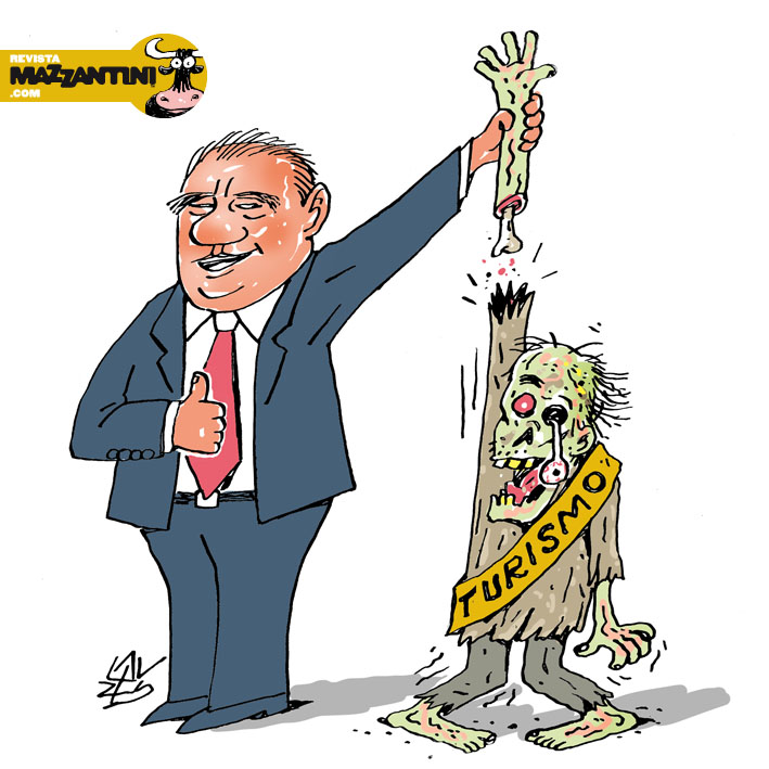 "Vivito", por Lauzán. En entrevista a BBC News, el fartusco ministro de Turismo de la Fuerza Dirigente Superior de la Sociedad y del Estado, Juan Carlos García, nos entrega otra crapulosa afirmación: "El turismo cubano está vivo y coleando”. No miente más porque se levanta tarde.