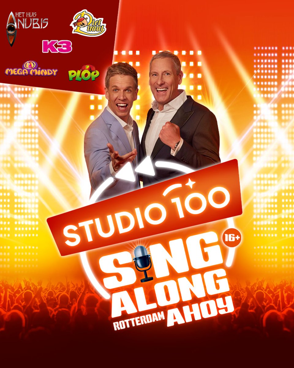 Ticketpoint's tweet image. 🎉 K3 is toegevoegd aan de Studio 100 SingAlong in Rotterdam Ahoy!
Zing, dans en feest mee met al je Studio 100-helden in deze unieke liveshow! 💫

#K3 #Studio100SingAlong #RotterdamAhoy #HetHuisAnubis #MegaMindy #KabouterPlop #PietPiraat #Jeugdsentiment