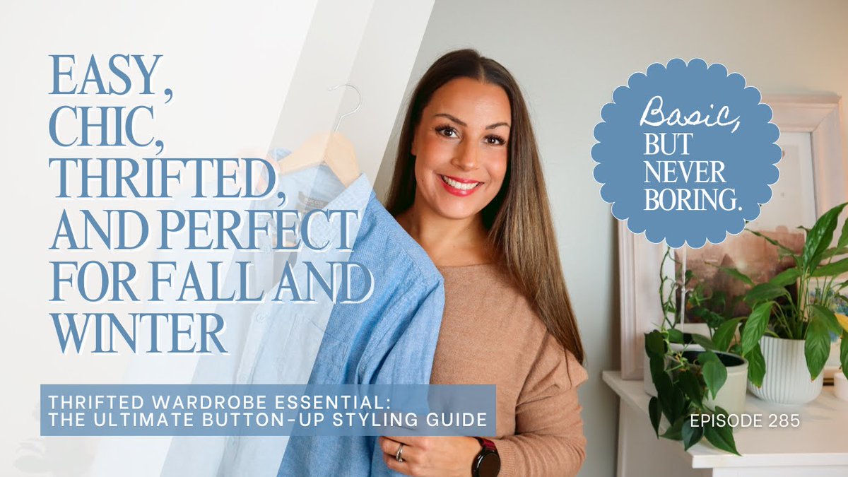 SarahDMears's tweet image. I found the most perfect basic blue button-up at the thrift store, and this week, I&apos;m showing you the eight simple styling formulas that work for any button-up shirt you own—whether it&apos;s plaid, denim, or silk!
youtube.com/watch?v=LyehWt…
#ThriftHaul #HowToStyle #ButtonUpShirt