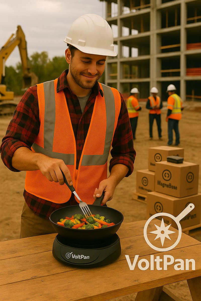 VoltPanGlobal's tweet photo. Lunch break, redefined. β‘π·ββοΈ
No cords. No gas. Just hot food; anywhere the job takes you.
#VoltPan keeps the crew fueled and the day moving. πͺ
#Voltober Day 9 #VoltPan #FreedomToSear #InnovationAtWork #CookingUnplugged https://t.co/6dSybjf3gT
