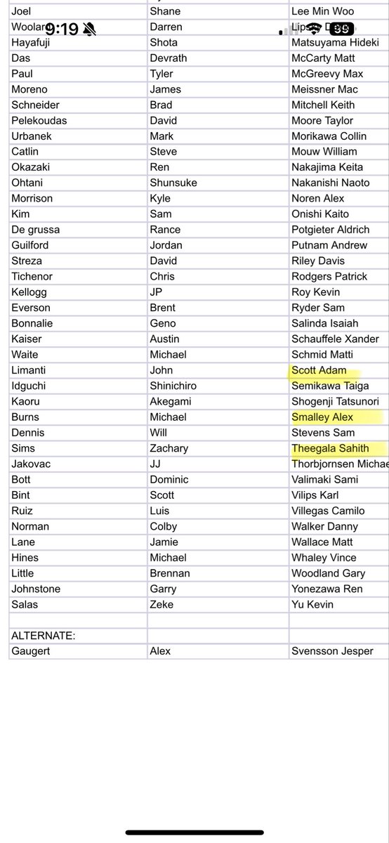 Player/caddie teams for 🇯🇵 Dahmen bringing in Vranesh, Tim Kim and Kuchars caddie, and some changes w/Min Woo, Sahith, and Smalley. Intercontinental travel always a factor, too. 🍣⛳️