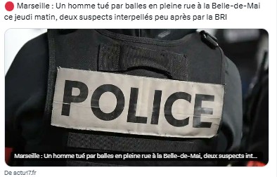 alliancepolice's tweet image. 🔫 #Marseille – En pleine rue, un homme criblé de balles à la Belle-de-Mai. 
#Fusil d’assaut, voiture brûlée… 
🚔 En quelques heures, nos collègues de la #BRI interpellent deux suspects.
Toujours en première ligne face à la violence, sans faillir 👊