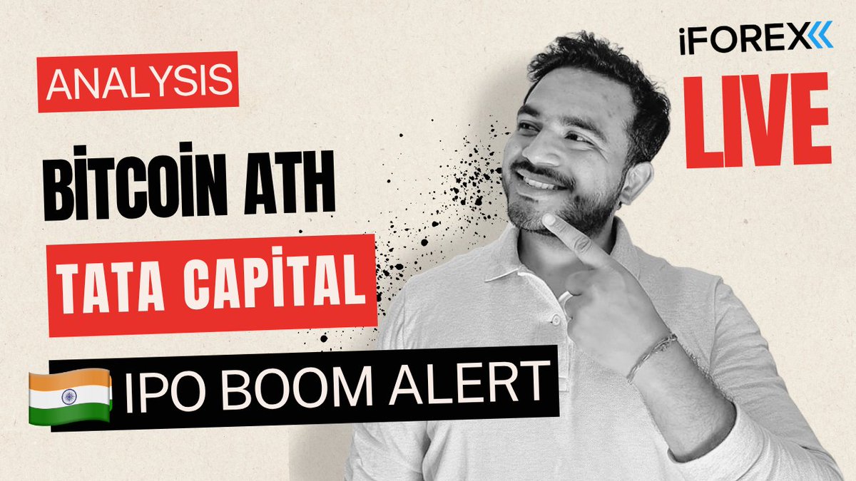 iForex_com's tweet photo. #Bitcoin Hits ATH! #TataCapital IPO Soars | India’s $8B IPO Boom Explained | Live Market Analysis
📺 https://t.co/qbM7jkb8Lk
#TataCapitalIPO #IndianStockMarket #CryptoIndia #Investing #Trading #StockMarketIndia #BullRun #IndiaIPO #BitcoinATH #CryptoAnalysis #IFOREX https://t.co/FUUOUVNeTL