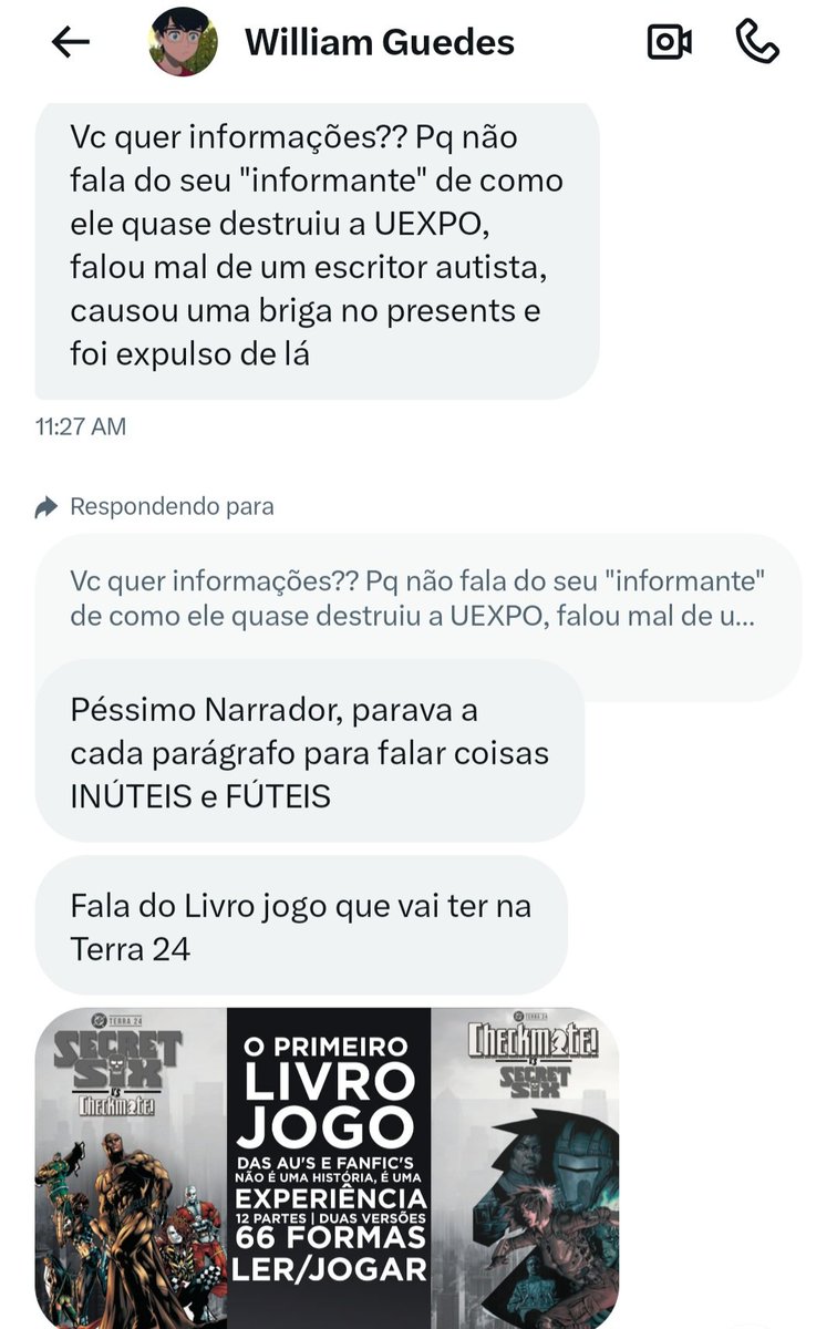 OFuxicoNerd's tweet photo. O @Dc_MarvelStudio eu conseguia informações através do @CarlosW33655461 #ExposedDasFontes 

O Mesmo declarou que a @uexpobr foi irresponsável na Sessão de Leitura. https://t.co/fEdKxNan2P