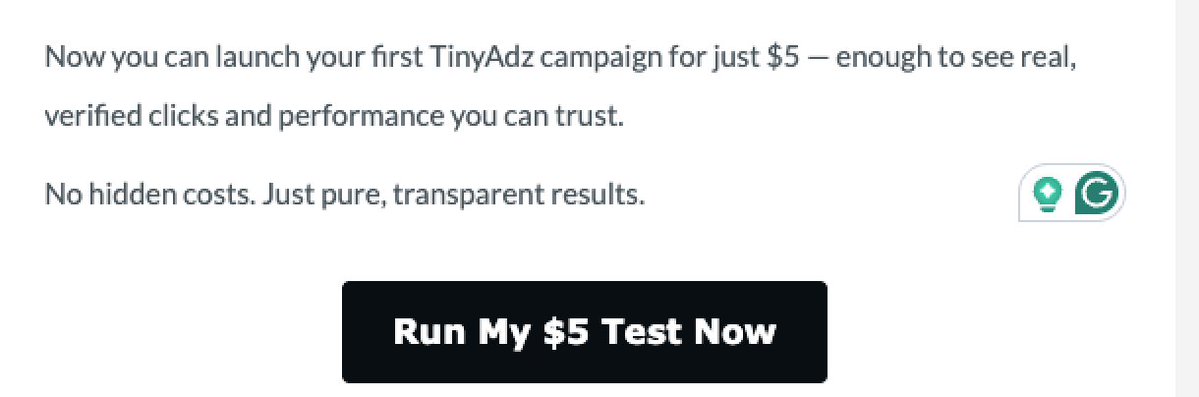 Did you know? Test-drive tinyadz for only $5!