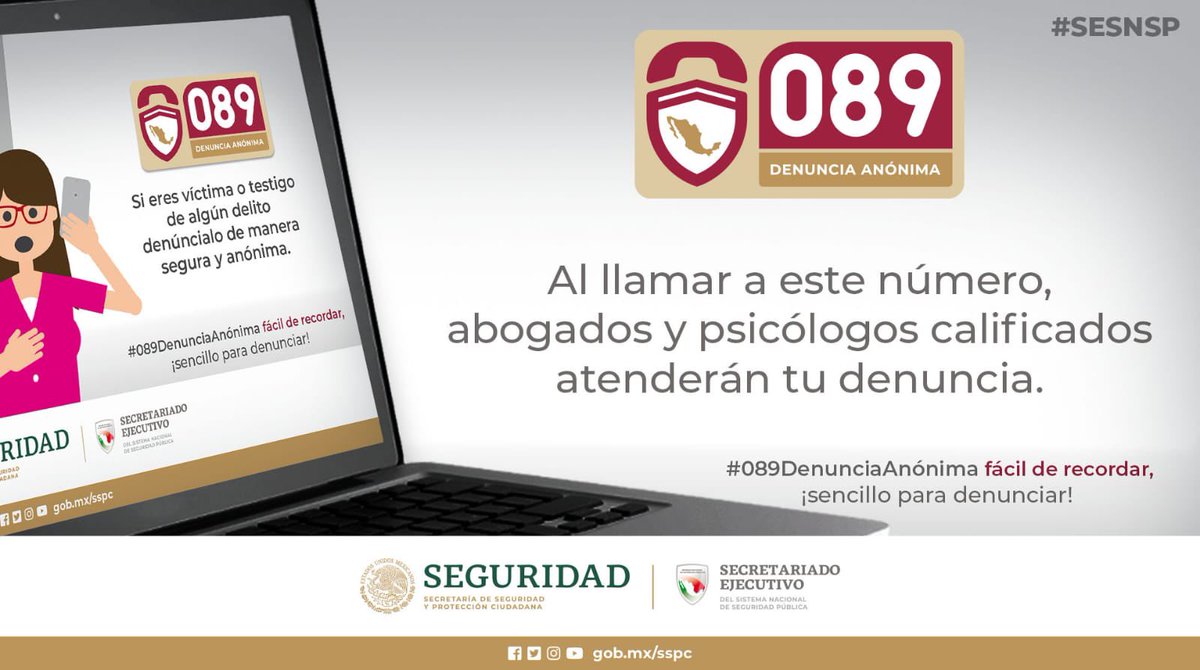 Conoce el Número de Denuncia Anónima #089