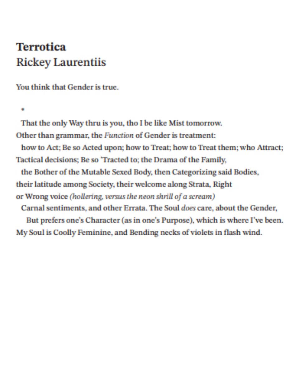 LAReviewofBooks's tweet photo. Rickey Laurentiis dissects identity and gender in two poems from LARB Quarterly no. 46: Alien. Get your issue today in our #linkinprofile. https://t.co/unkeM89WM6 https://t.co/kH2ZSnIrc6