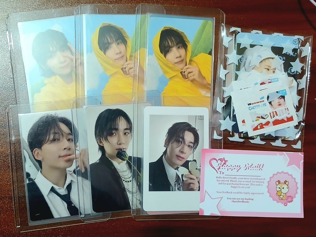 mooxbebe's tweet photo. Happy mail from @hanicarts__ ✨️
Thank you for bringing Jeonghan and Wonwoo safe! Thank you rin sa maraming freebies!
Madami pa yang wonwoo pcs sa likod tinamad lang ako mag kalkal HAHAHAH
#hanifeedbacks https://t.co/tnqD3tjFBL