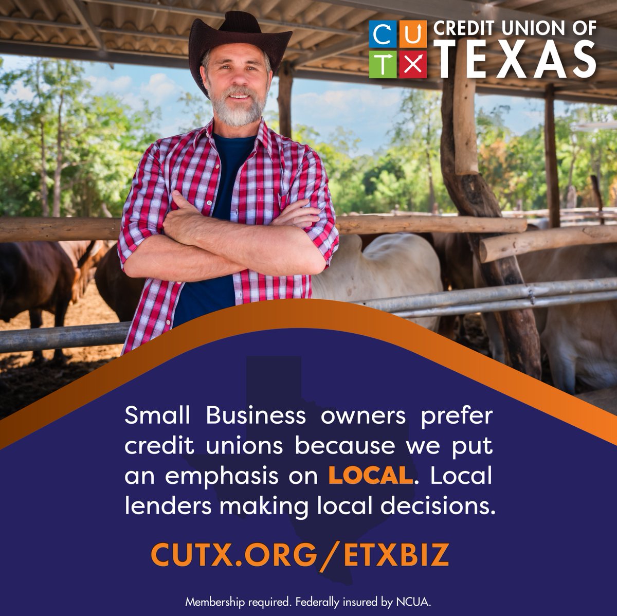 Need funding fast? Our local lending team makes decisions right here — helping you move your business forward with better rates and personal service. #CUTXCares