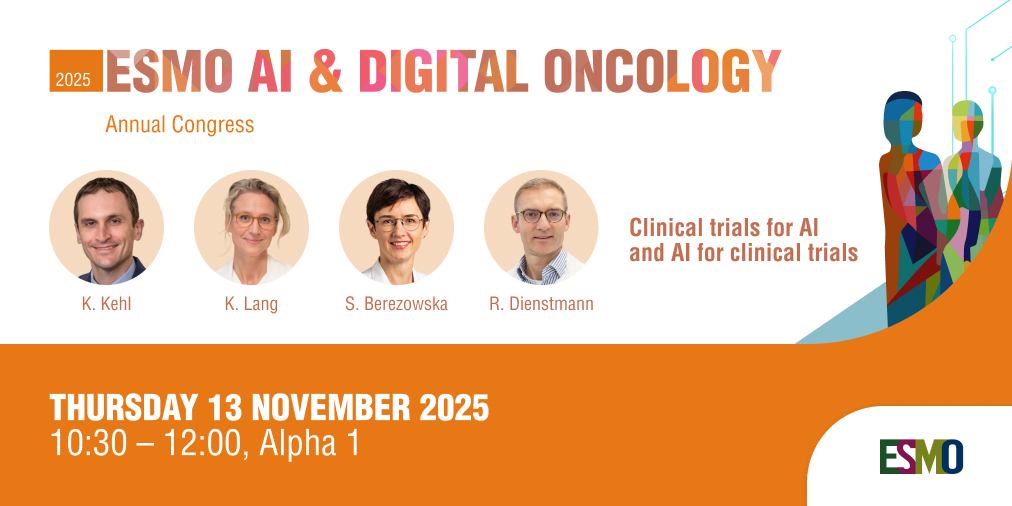 🤖 #ESMOAI25: Your not-to-miss sessions! Clinical trials for AI and AI for clinical trials, featuring discussions on applications in breast cancer, pathology and more! 

⏰ Register by 22 October and benefit from advantageous fees. #HealthAI #esmomeetings

🔗