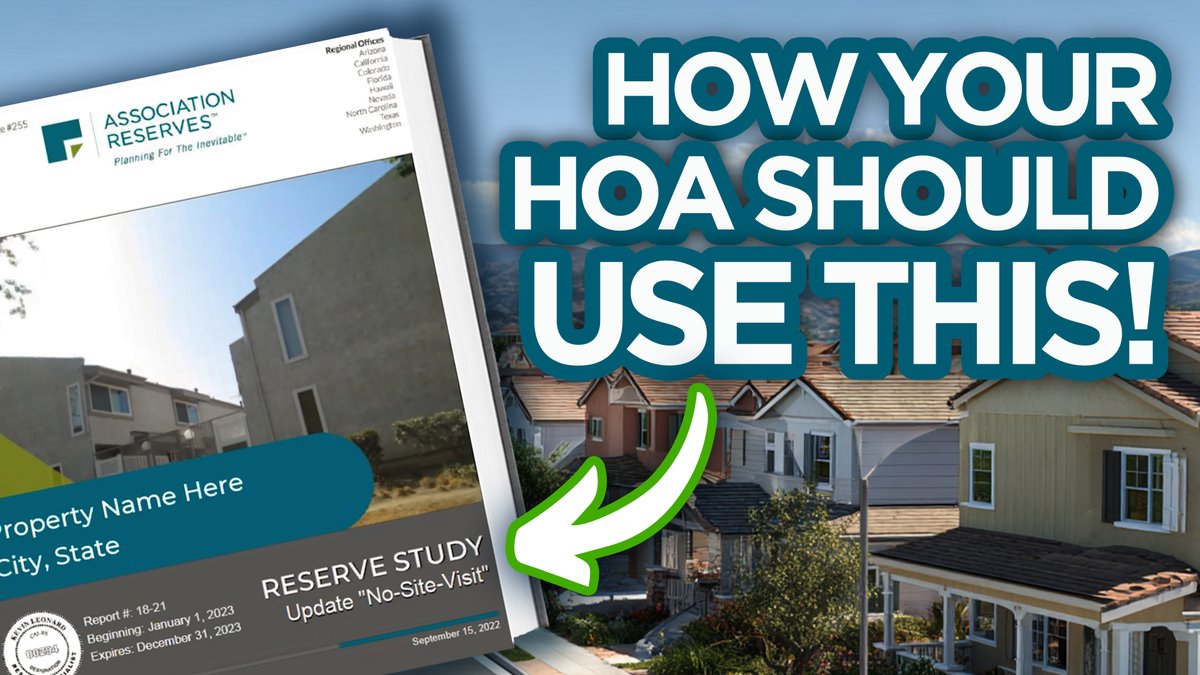 reserves's tweet image. 🤔 What makes a reserve study successful? Learn how to keep it updated and ensure it guides your HOA’s future effectively.

WATCH HERE: loom.ly/MClmv6E

#ReserveStudy #HOAManagers #associationreserves #propertymanagement #hoa #hoaboard #homeowners #homeownersassociation