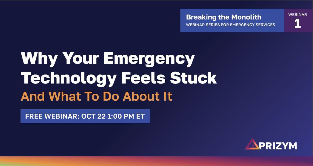 “All-in-one” often means “stuck.”  

We’ll be sharing real PSAP stories and the roadmap to a safer way to add capabilities without rip/replace. Join us Oct 22 @ 1pm ET for the first webinar in a six part series.
 
Register Today: lnkd.in/eaR-YFCA 

#NG911 #PublicSafety