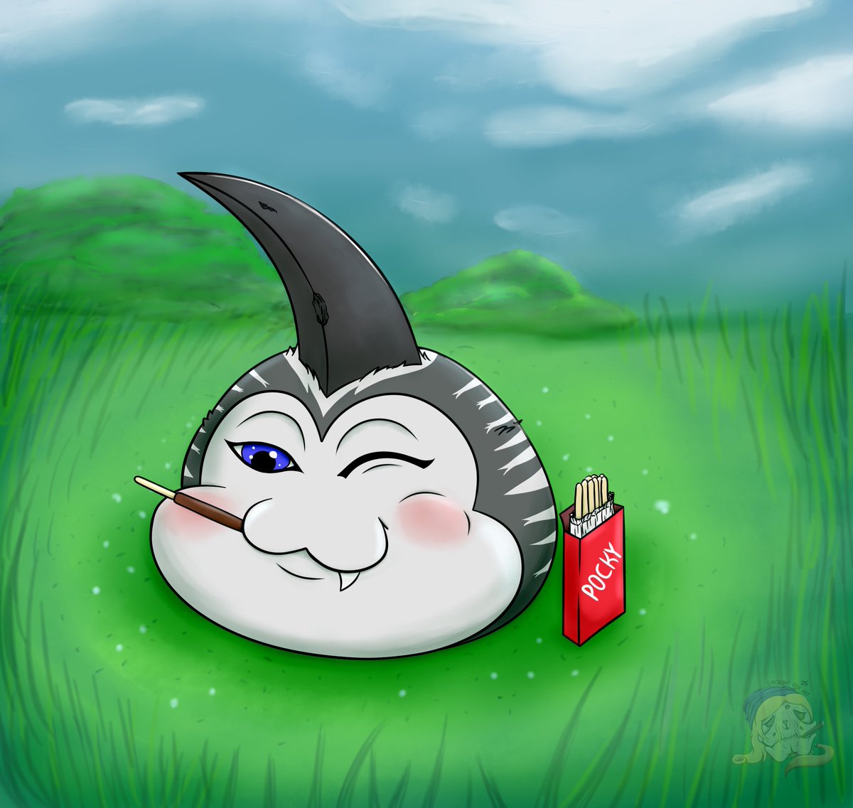 SmokingFoxArt's tweet photo. Om nom nom Pocky, what a good bean https://t.co/ud2LuXJ3Mp