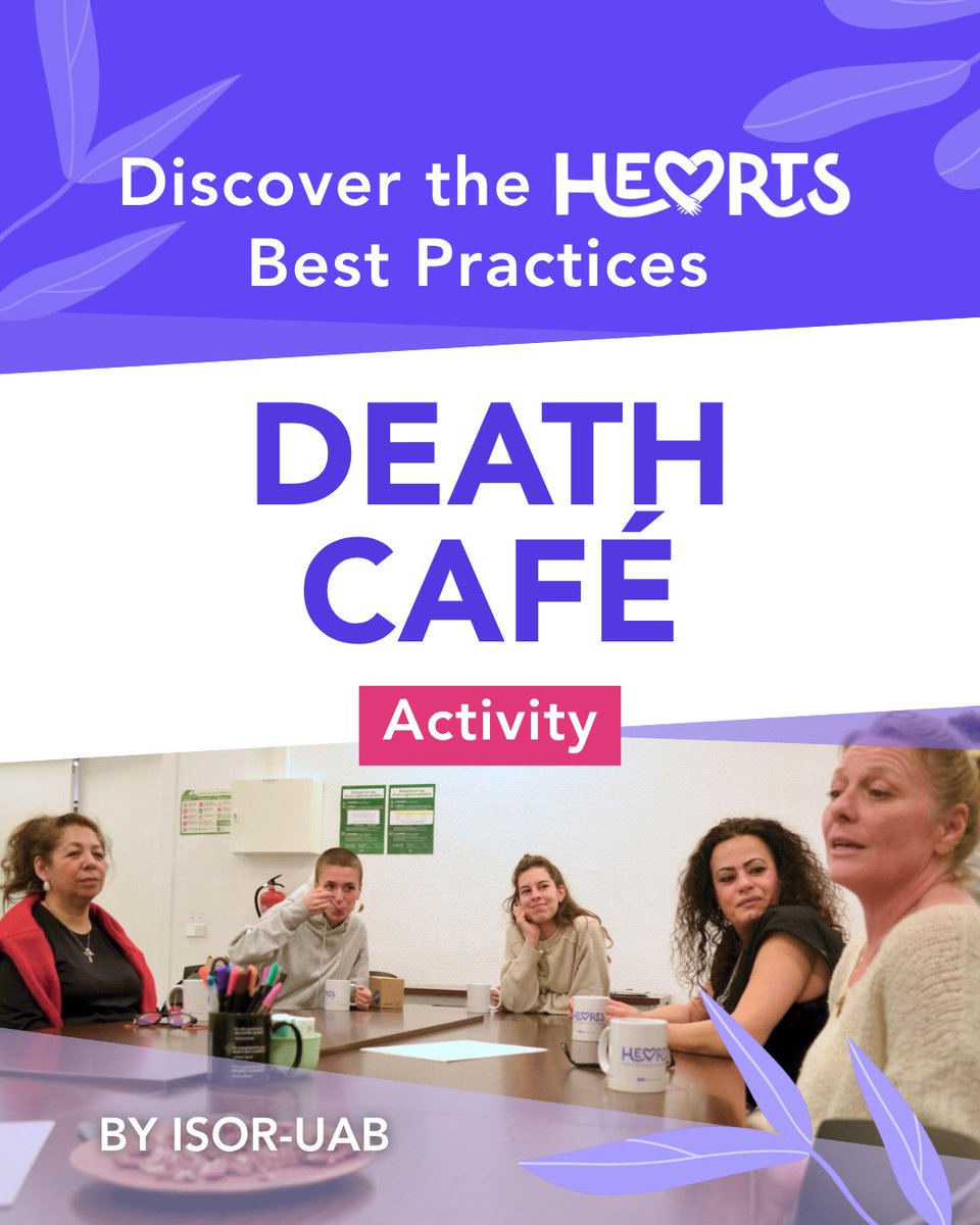 heartsprojectEU's tweet photo. 🟣 How can we talk about death, grief &amp; loss in HE?
The Death Café creates a safe space for reflection &amp; dialogue on topics often absent in academia.

☕ Selected as a Best Practice in the HEARTS Guide
Download now for free🔗 https://t.co/WLXhSMpBIP https://t.co/AK92wuc4nm