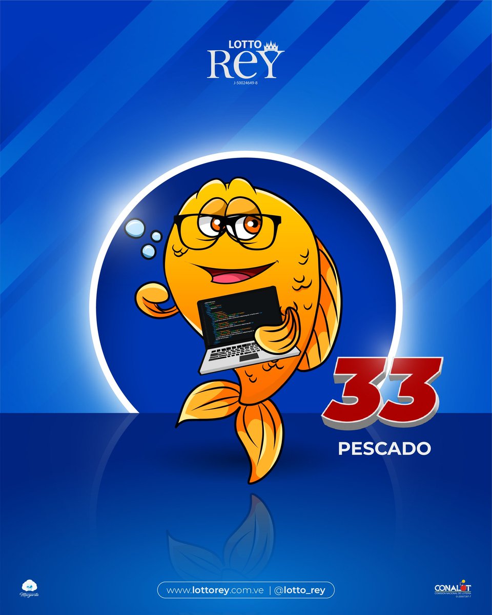 ReyLotto's tweet photo. Fecha: 09/10/2025 | Hora 10:30 am
Sorteo nro: 20108| 33 Pescado 

¡Nos vemos en el próximos sorteo! 👋🏻

¿Quieres Plata? ¡Juega Lotto Rey! 👑

#lottorey #apuestas #ruleta #animalitos #carabobo #zulia #caracas #anzoategui #monagas #sucre #aragua #maturin #porlamar #oriente #venezue https://t.co/sgYu9ZfWFx