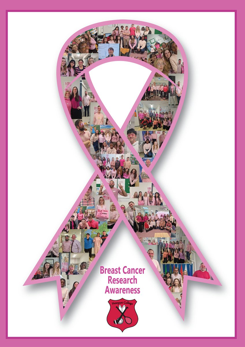 NewportCollege's tweet photo. Newport College went pink to raise money for breast cancer last Friday. The TY's led this campaign, and between them, the staff and the rest of the student body managed to raise a massive 1009 Euro. @TipperaryETB @NenaghGuardian @limerickpost @TippFM https://t.co/rZLBjBCjlL
