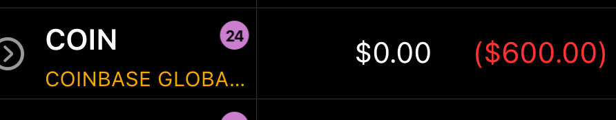 1/2 on the day. 

$1500 win on $NVDA and a $600 loss on $COIN.

One small loss and one small win but look at the size of my small win compared to the loss…

This is a game of losing the least when your wrong and winning the most when your right.