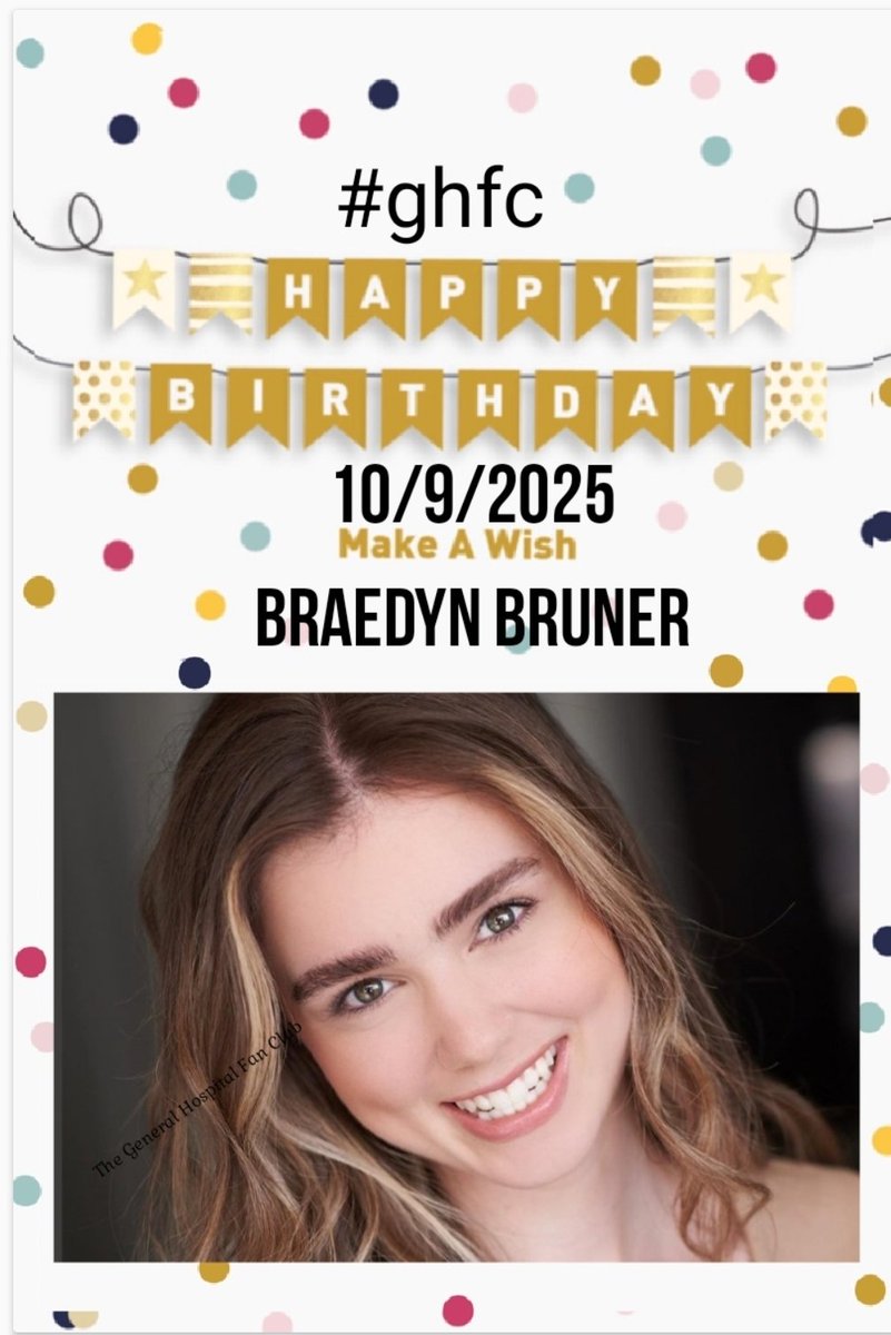 OfficialGHFC's tweet photo. Please join the @officialghfc and wish @braedynbruner A Very Happy Birthday!
#emmadrake
#birthdaygirl #celebration #birthdaycake #birthdaywishes #generalhospital #officialghfc #teamghfc #ghfc #soapopera #ghbaby #prospectstudios #generalhospitalcast #gh62
Please Rt https://t.co/8zlWQGF9zx