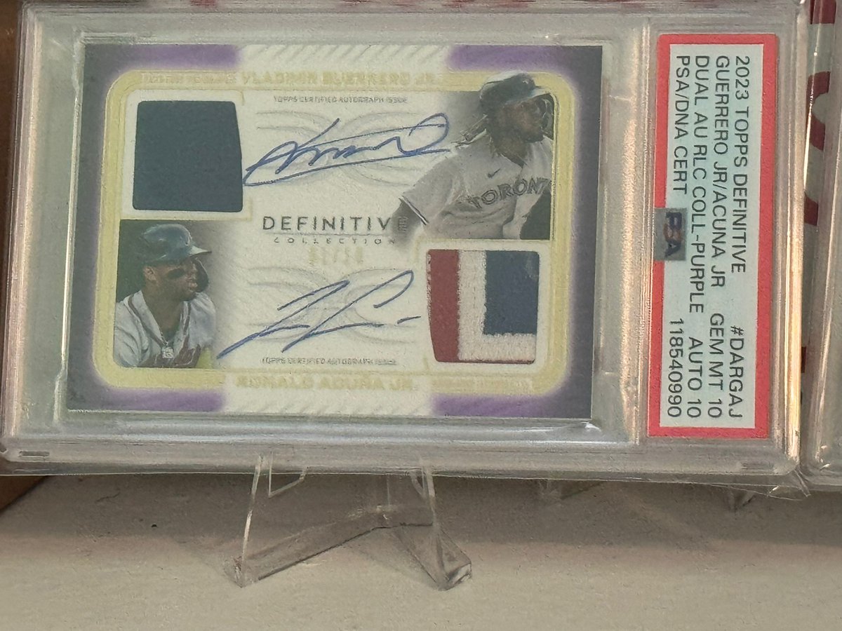 Ricardo0785's tweet photo. @AKABrewersBeat Acuña's MVP season / Tri Color Patch - POP 1 PSA 10/10 #1/10 https://t.co/l9OsgjDKQo