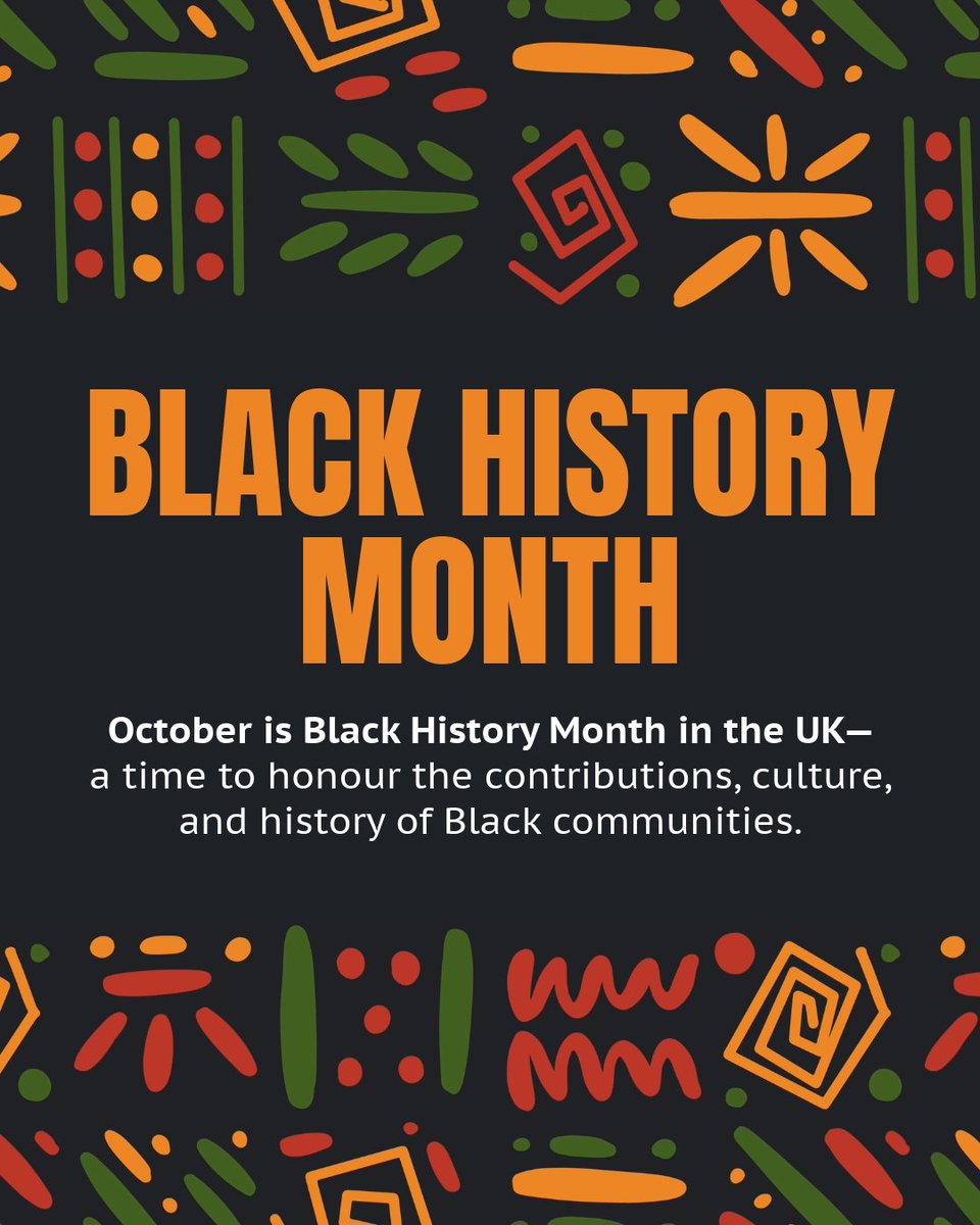 Celebrating Black History Month UK -  honouring the voices, achievements, and stories that continue to shape our nation. ✊🏾 #BlackHistoryMonthUK #ProudToBe #bame