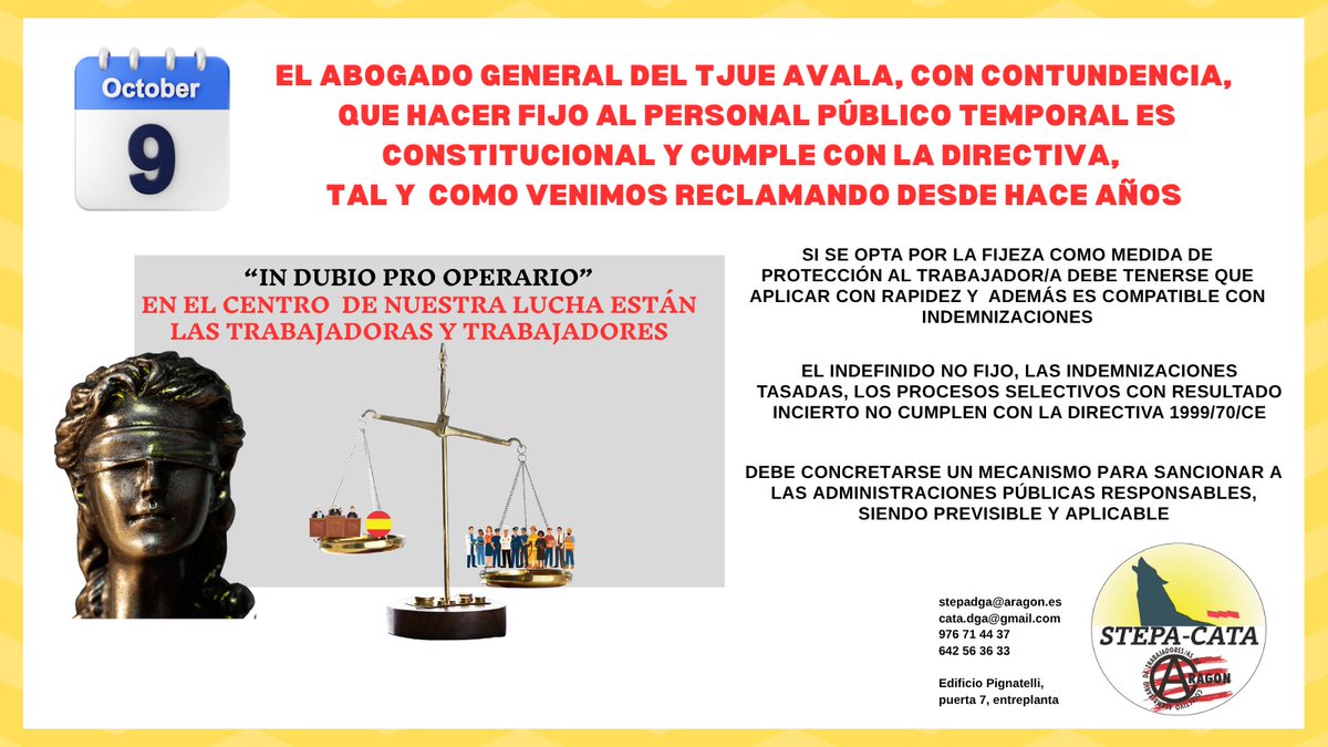 SindicatoStepa's tweet photo. 💪Nos mantenemos en nuestra tesis compartidas por el TJUE

💪El poder judicial y político tendrán que seguir avanzando. Y ojalá sea lo antes posible para dejar de maltratar a miles de trabajadores/as públicos temporales.

#FijezaYa

https://t.co/LEO2e4QTkA https://t.co/bHR3KZHXN8