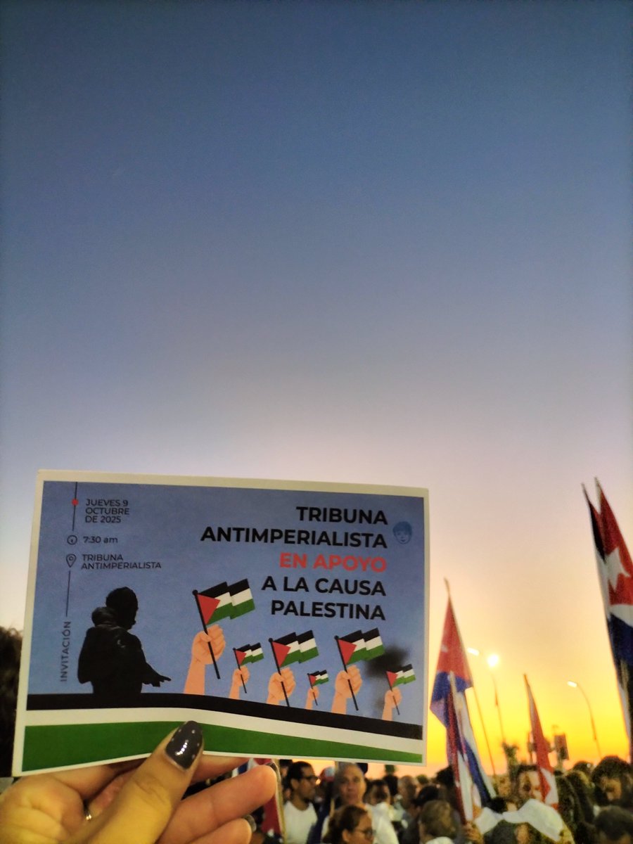 Desde el río hasta el mar, #Palestina vencerá ✊🏻🇵🇸

Los gloriosos palestinos, podrán contar siempre con el pueblo cubano 🇨🇺🫂

Q el dolor no nos sea indiferente!! 

#PalestinaLibre
