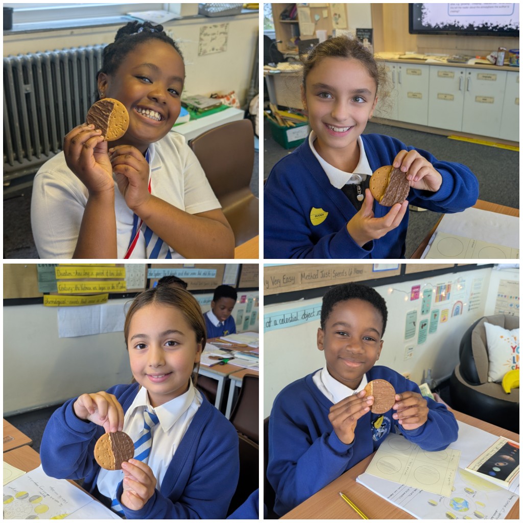Y5Hazel2025's tweet photo. Today, we were learning about the phases of the moon by using biscuits! 
@StAnnesLiv https://t.co/IbyBNHCnxG