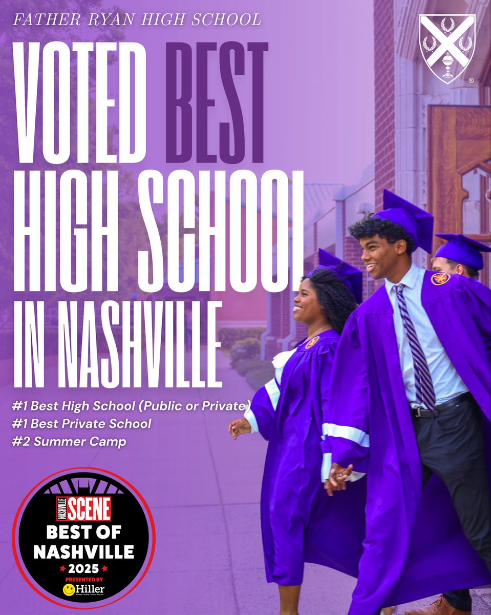 fatherryan's tweet photo. We are honored to be recognized in Nashville Scene's 37th annual Best of Nashville issue as the #1 Best High School (Public or Private), #1 Best Private School, and #2 Best Summer Camp! Thank you to everyone who took the time to vote for Father Ryan. Go Irish! https://t.co/Tui7BzQfrz