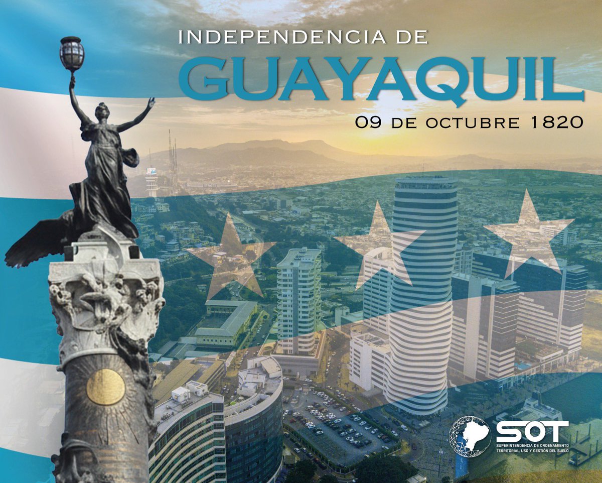 #Efemérides | Hoy conmemoramos un hito histórico que marcó el camino hacia la libertad: la #IndependenciadeGuayaquil, símbolo de lucha, unidad y compromiso. 

Viva la Perla del Pacífico en sus 205 años de independencia.