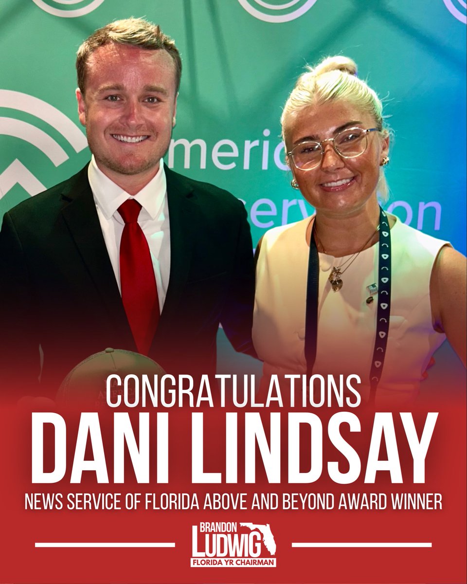 Anyone who works with Dani in <a href="/FloridaYRs/">Florida Young Republicans</a> knows she puts in the work and makes our team a better place.

Proud of our Political Director Dani Lindsay on being honored with this award.