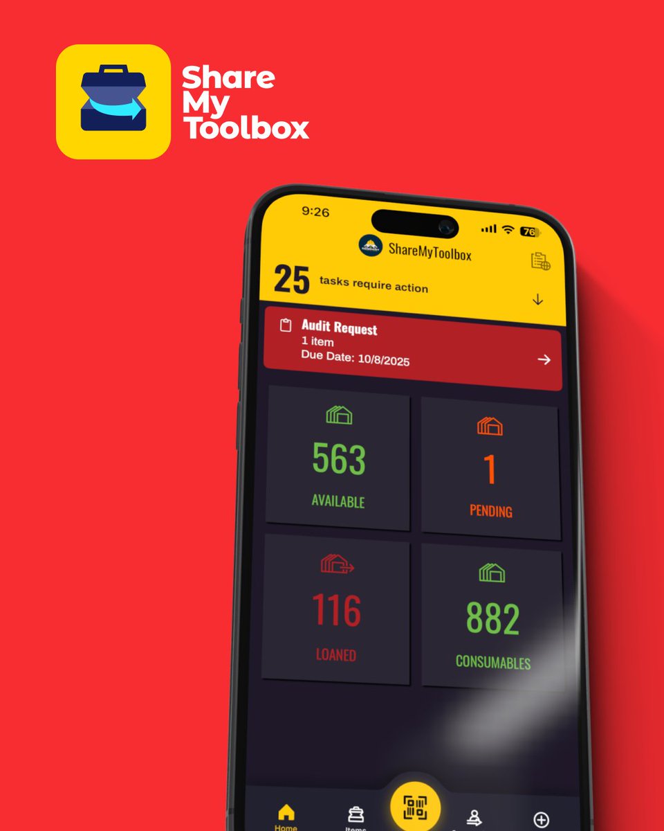 Tools walk off.   Projects slow down. ShareMyToolbox keeps your team organized. No spreadsheets required. sharemytoolbox.com/free-trial/
